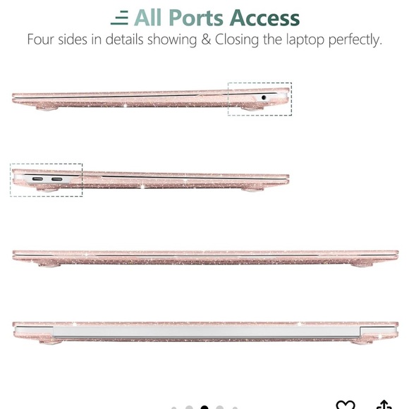 MacBook Air 13” Laptop Case Sparkly - Picture 5 of 9